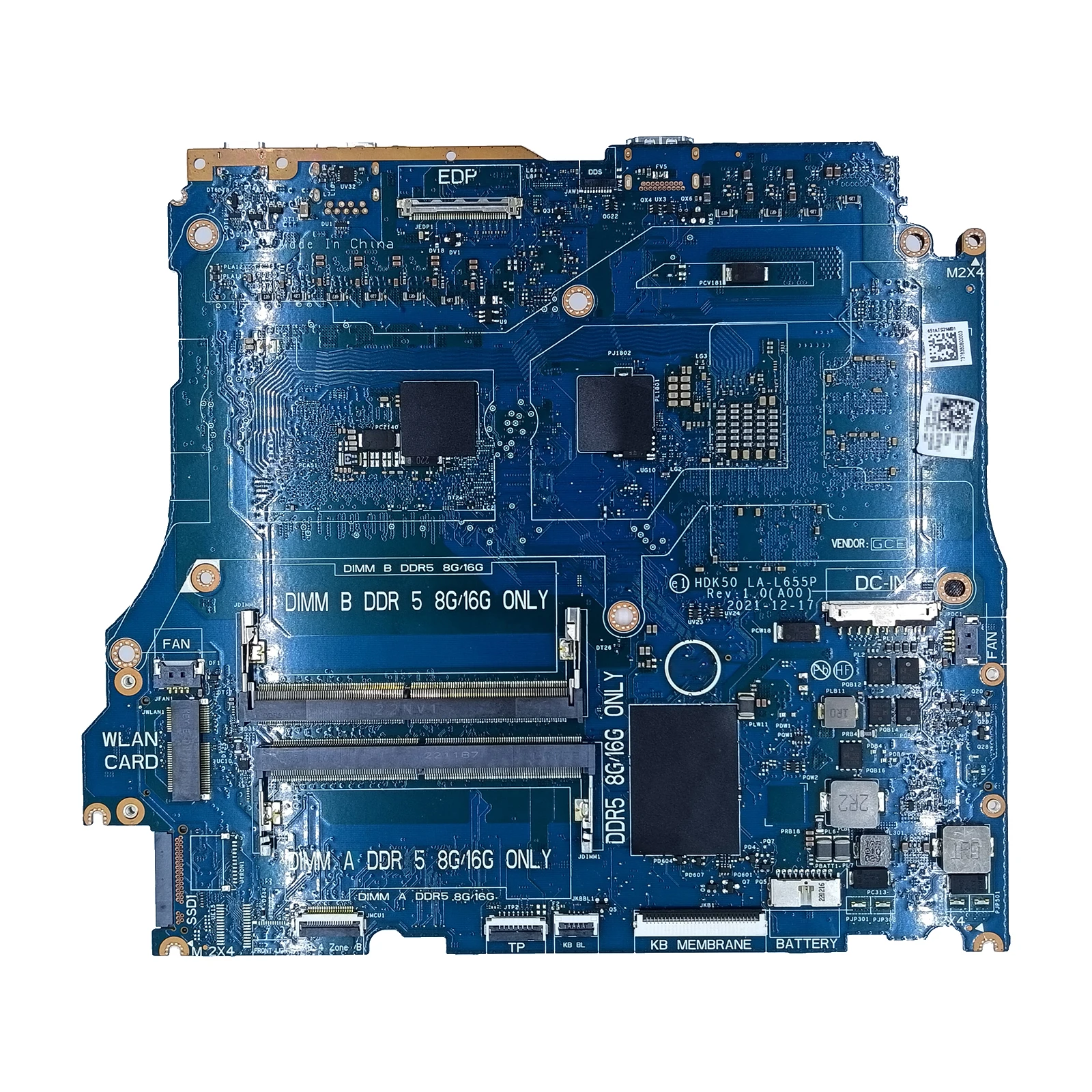 

LA-L655P для ноутбука Dell G15 5520, материнская плата i5-12500H i7-12700H GN20-P1-A1, 4 ГБ RTX3050Ti, материнская плата