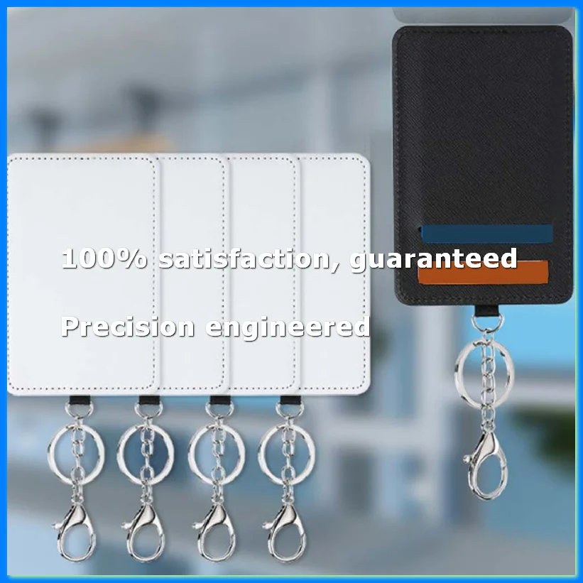 10Pcs Dye Sublimation Rectangle Portable Transportation Card Holder Work Card Holder Printable Card Holder Keychain-A69M