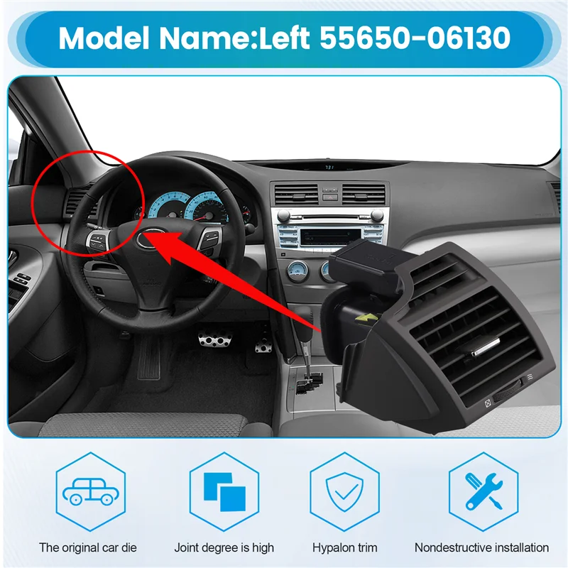 

A90E-Air Conditioner Outlet Front Dash AC Vent Outlet For Toyota Camry AC Vent Outlet Center Console Air Vent Left 55650-06130