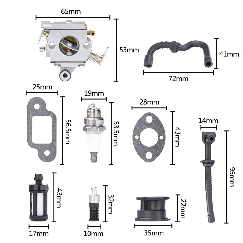 Gasoline Chain Saw Carburetor Repair Kit Carburetor Combination For Stihl MS017 MS018 For ZAMA C1Q-S57