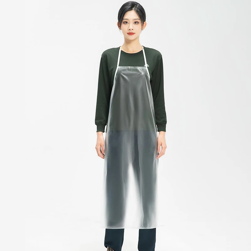 PVC Transparent Waterproof Apron Workshop Factory Market Work Gown Lab Protective Aprons Kitchen Cleaning Home Garden Mandiles