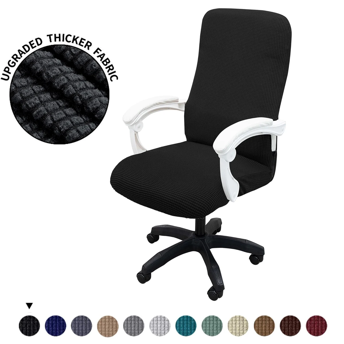 Thickened Jacquard Stretchable Computer Office Chair Covers Dustproof Pet Scratch Resistant Retractable Office Chair Cover