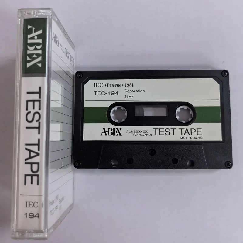 ABEX TEST TAPE TCC-194 SEPARATION 1K-10DB Crosstalk/Channel,Separation Check