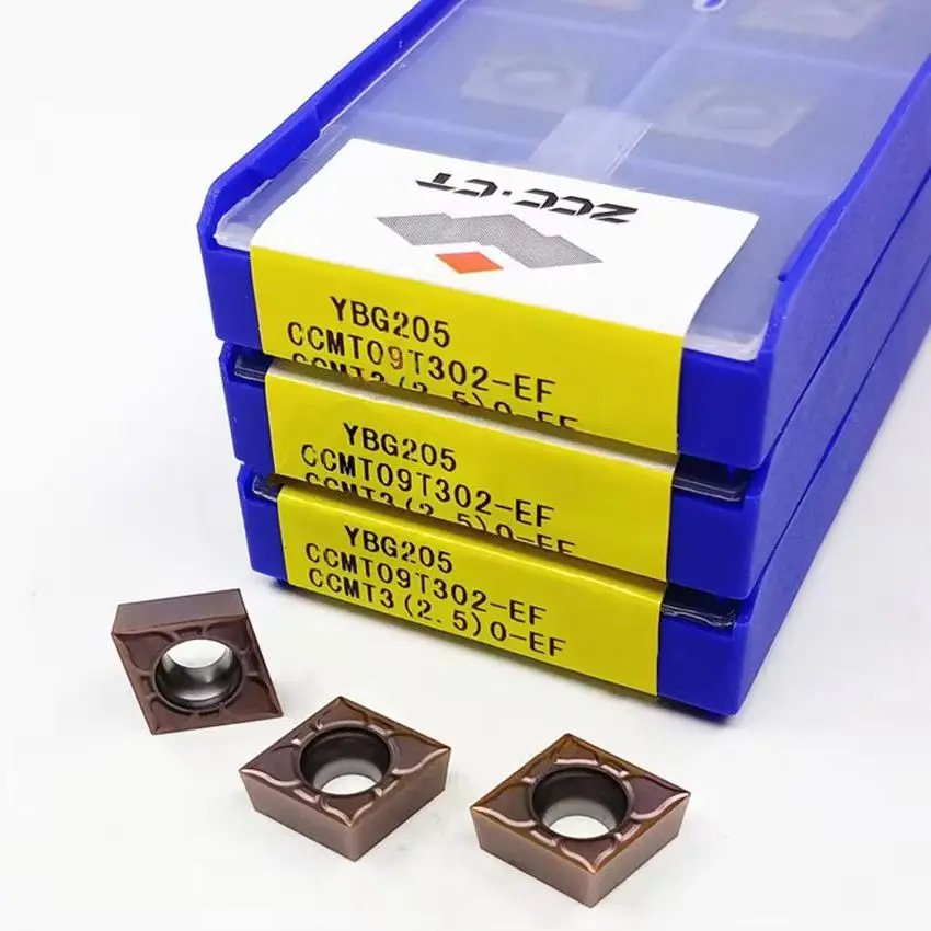 

ZCC.CT CCMT09T302-EF YBG205/CCMT09T304-EF YBG205/CCMT09T308-EF YBG205 CCMT09T302 09T304 09T308 CNC carbide inserts 10pcs/box