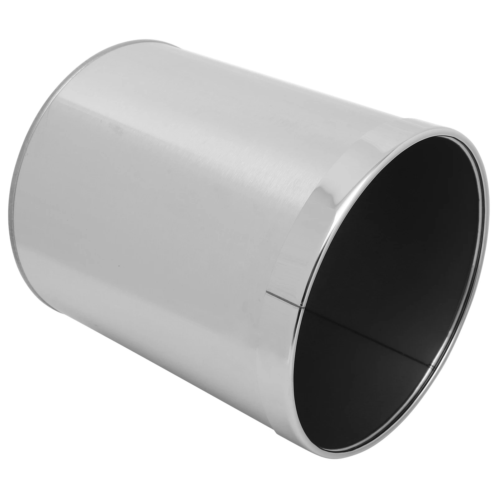 

1pc Stainless Steel Trash Can Round Garbage Bin Bathroom Kitchen Waste Basket Large Opening Thickened Strong Bearing Capacity