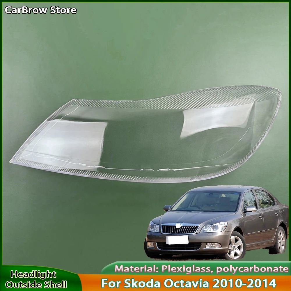 

Auto Front Light High/Low Beam Shell For Skoda Octavia 2010-2015 Car Headlight Transparent Cover Headlamp Reflector Housing