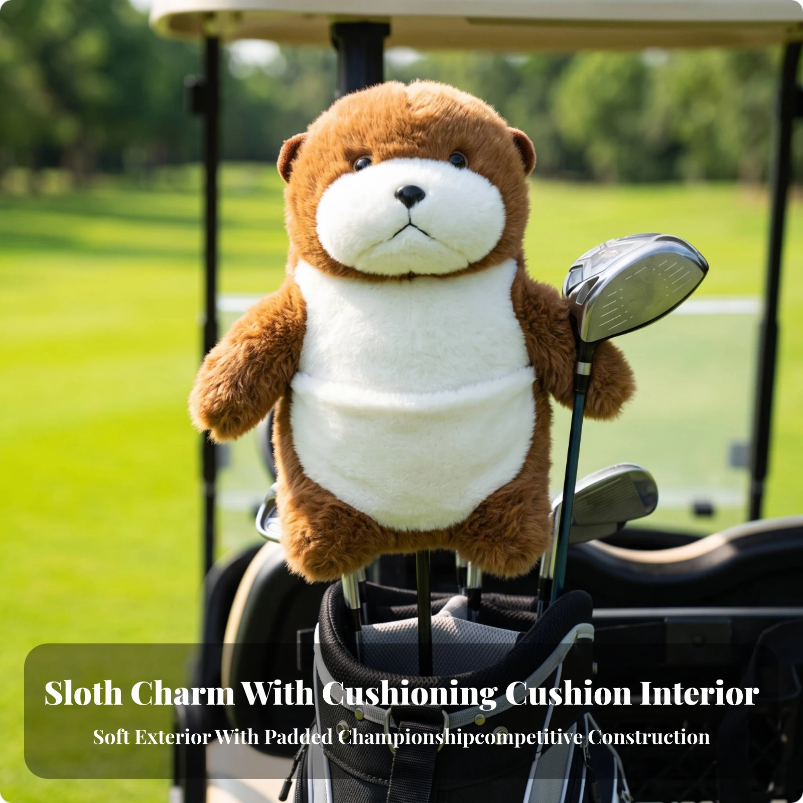 Sloth Golf Club Cover Funny Sloth Golf Headcover Accessory Playful Charming for Golfers view 2
