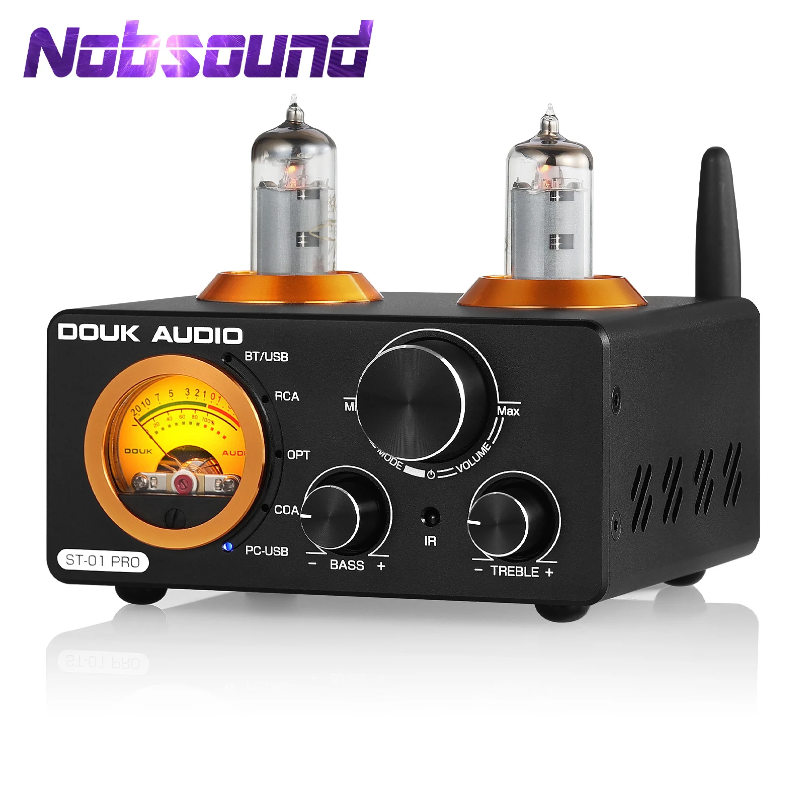 

Return-Douk Audio HiFi Bluetooth 5.0 Vacuum Tube Amplifier USB DAC Stereo Receiver COAX/OPT Home Audio Digital Amp w/VU Meter 100W+100W