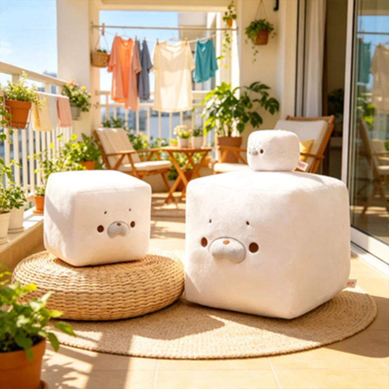 Block Of Tofu Seal Plush Toy Home Decoration High-quality Comfortable Children's Birthday Gift  For Couple Bag Pendant Keychain