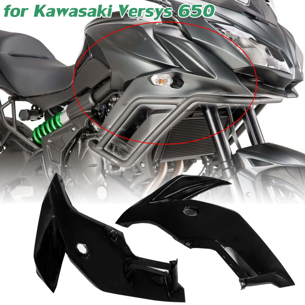 

Motorcycle Front Fairing Frame Side Cover Turn Signal Panel Guard for Kawasaki Versys 650 KLE650 2015 16 17 2018 2019 2020 2021