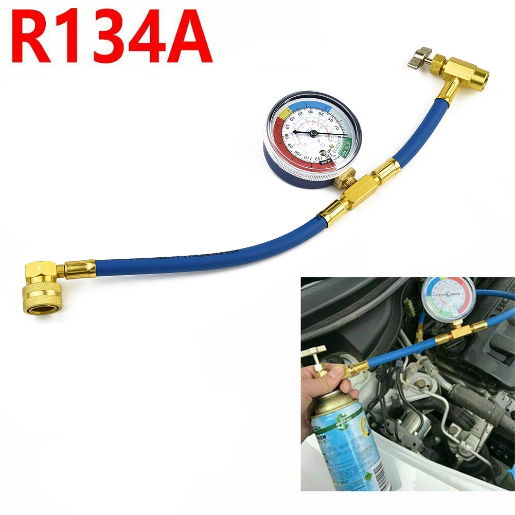 Tool R134A Air Conditioning Hose A/C Recharge Replacement Replaces Accessory Car Gauge Hose Useful High Quality