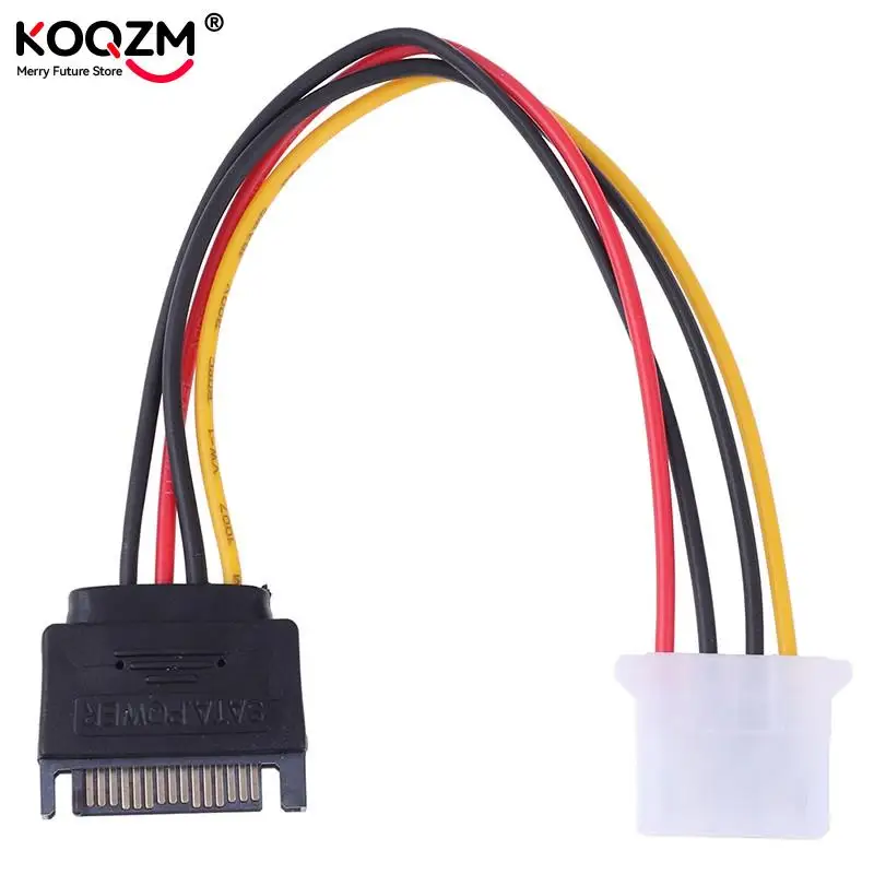 SATA TO IDE Power Cable 15 Pin SATA Male to Molex IDE 4 Pin Female Cable Adapter