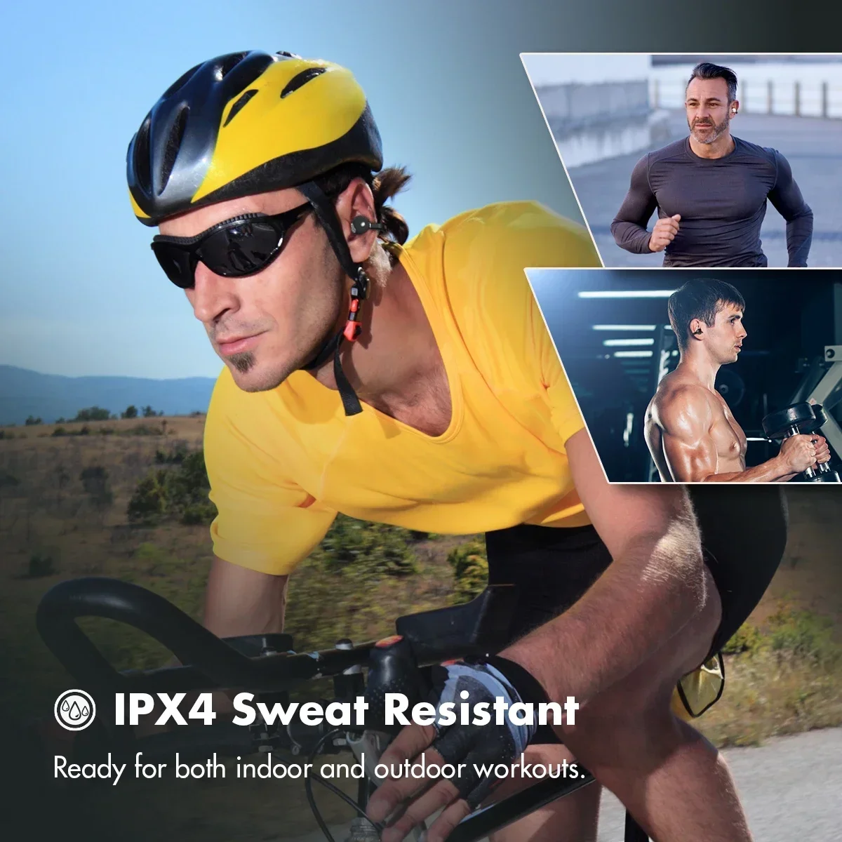 سماعات أذن ROSESELSA OpenFree مفتوحة الأذن، سماعات بلوتوث لاسلكية بمشبك خفيف الوزن ومريح، تصميم مناسب للجري الرياضي