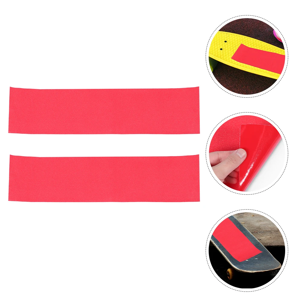 2 ورقة شريط لوح التزلج عالي المتانة قبضة PVC سطح كوتابل ورقة ذاتية اللصق لتزيين لوح طويل الأمد