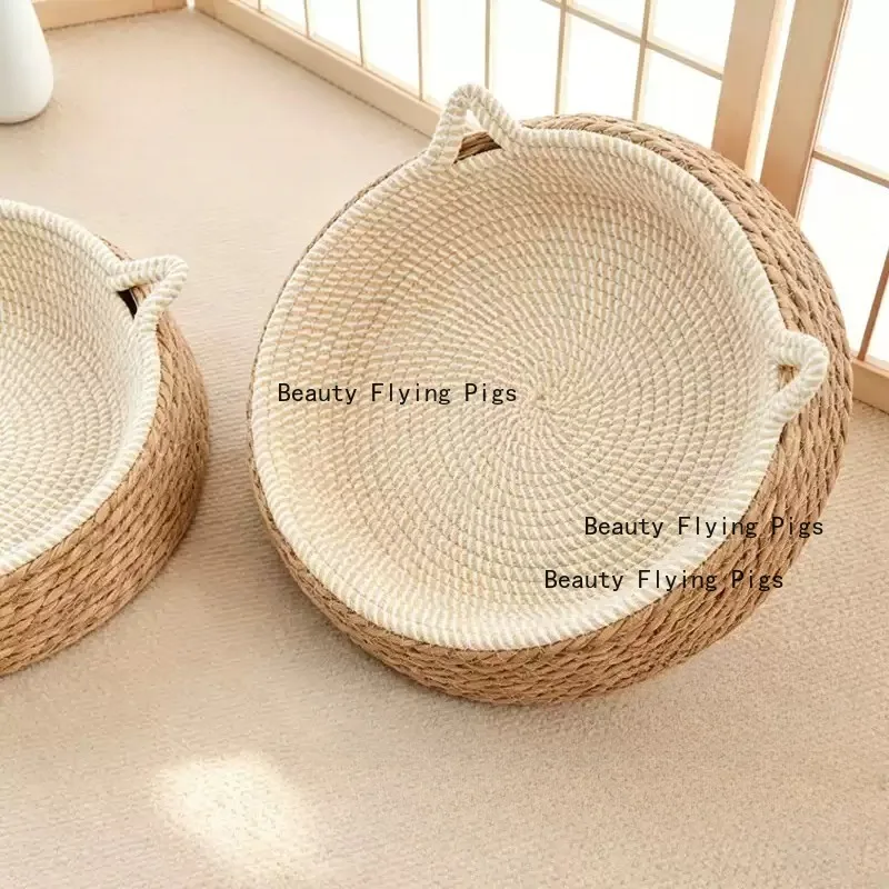 30cm Scratching Post, Dog/Cat Bed, Household Pet Supplies, Plant Cotton Rope Splicing, Home Pet Accessories, Small Pet Nest