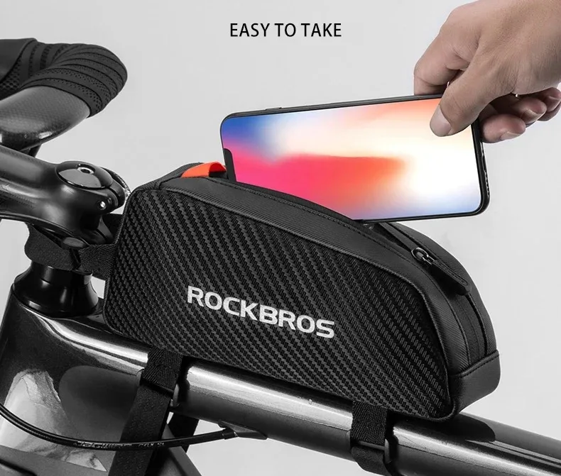 ROCKBROS Fahrradtasche Wasserdicht Reflektierend Vordere Oberrohr-Tasche Ultraleichte Fahrradtasche Radfahrtasche Touren-Ausrüstung – Detail 10