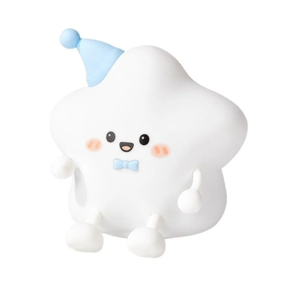 

Rechargeable USB LED Star Night Light Soft Silicone Colorful Light Touch Table Lamp Remote Control Glowing Effect Sleeping Lamp