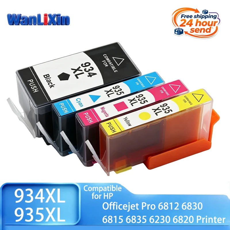 1/2/3 Sets For HP 934XL 935XL 934 935 4color Ink Cartridge Compatible for HP Officejet Pro 6812 6830 6815 6835 6230 6820 Printer