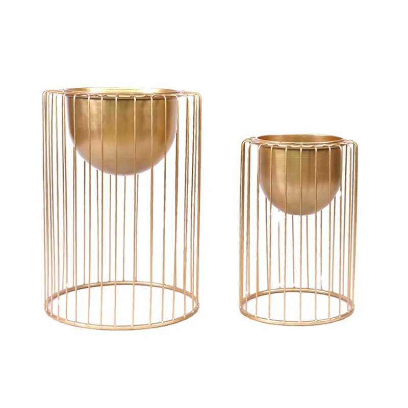 

Nordic flower rack living room floor-to-ceiling balcony decorative wrought iron potted plant flower rack indoor green plant