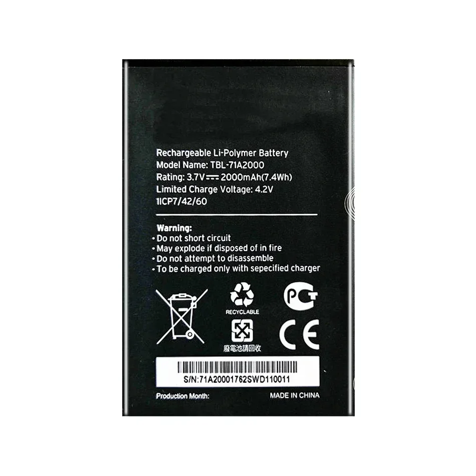 Mobile Phone Battery TBL71A2000  2000mAh For TP-LINK M5350 3.7V TBL-71A2000 TL-TR861 761 wifi mifi Bateria