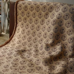 Brown Coffee Color Yarn Dyed Jacquard Fabric Spring Autumn Women's Dress Bag Diy Sewing Fabric 50cmx149cm