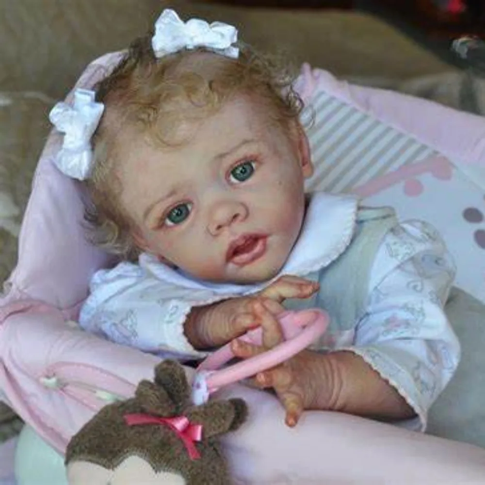 20inch Reborn Doll Kit Ella Rare Limited Edition Soft Vinyl Unpainted Unassembled Doll Kit with Body and Eyes Kit Bebe Reborn