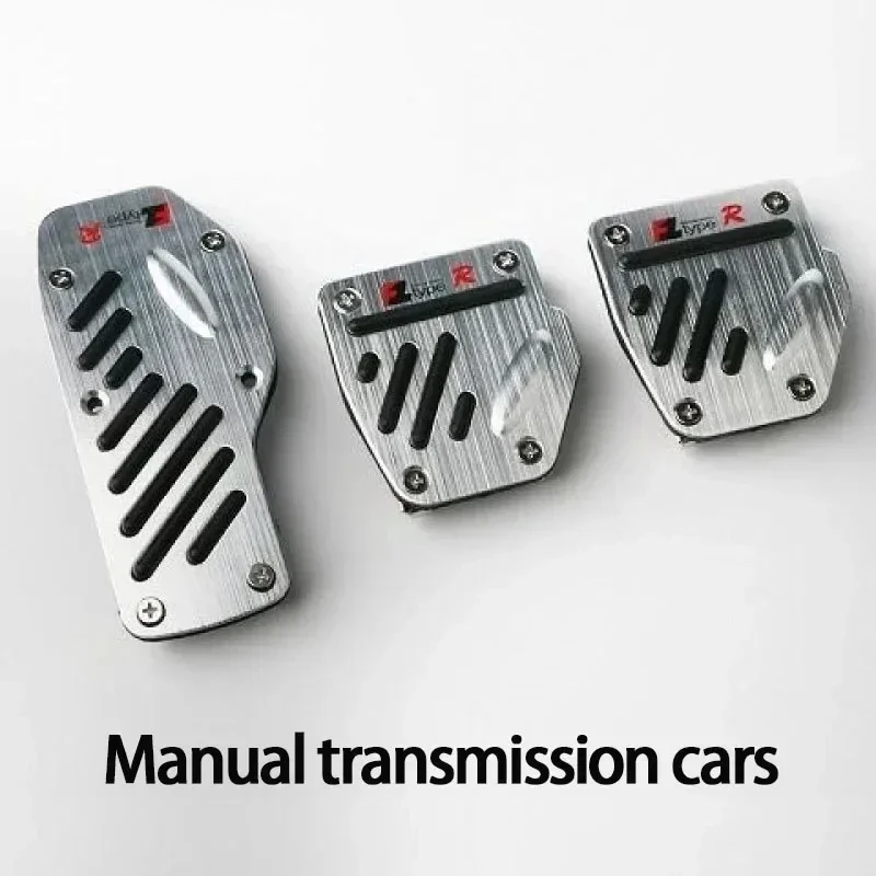 Universele Aluminium Automatische Transmissie Auto Pedaal Cover Rem Brandstof Gas Voet Pad Set Kit Pedalen Rood Blauw Zilver Antislip gereedschap