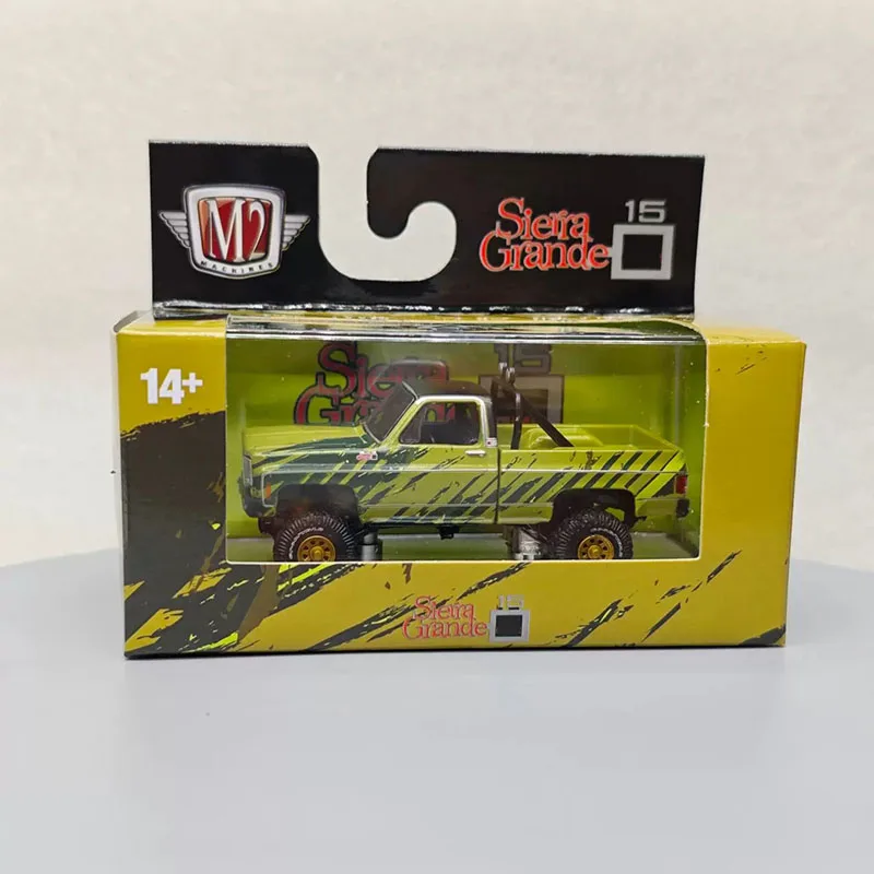 M2 Machines 1:64 Jimmy Sierra/1976 Sierra Grande 15 4x4 Pickup, Modelo de Camioneta de Aleación, Colección Estática, Decorada, Regalos Navideños, Juguetes
