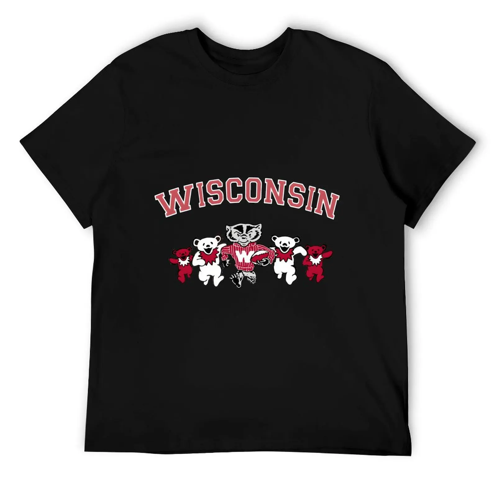 

University of Wisconsin-Madison Bucky and Bears - Football Classic T-Shirt cotton tshirt 100% men t shirt cotton 100% T-Shirt