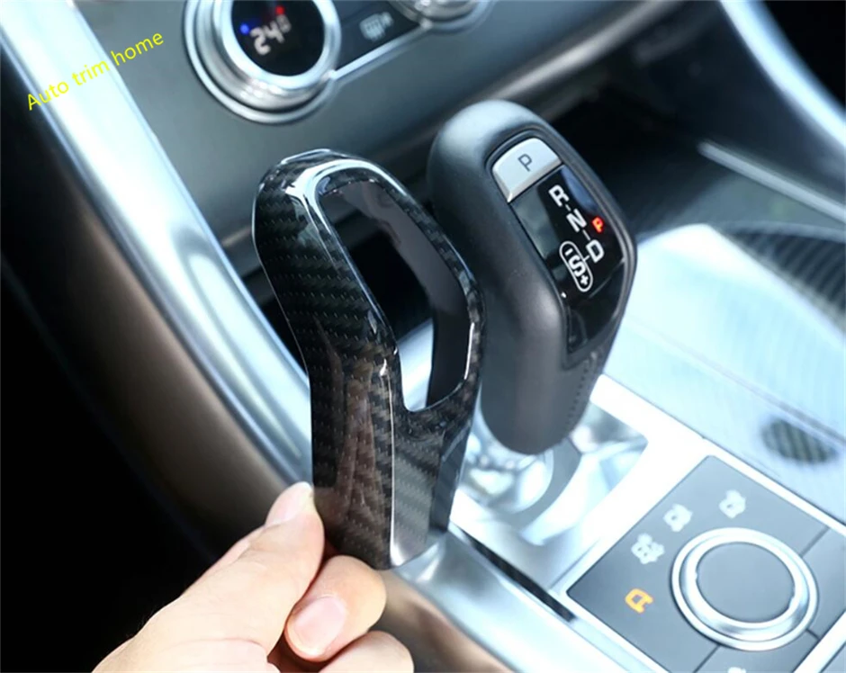 

Рычаг переключения передач Lapetus, рукоятка рычага переключения передач, обшивка ручки, подходит для RANGE ROVER Sport 2014-2019, выглядит из углеродного ...