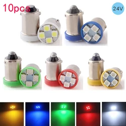 10 PCS 24V DC BA9S LED Bulbs T4W T11 Dome Map Lights BA9 1895 1891 53 57 Parking Interior Lamps Side Marker Light for Car Trucks