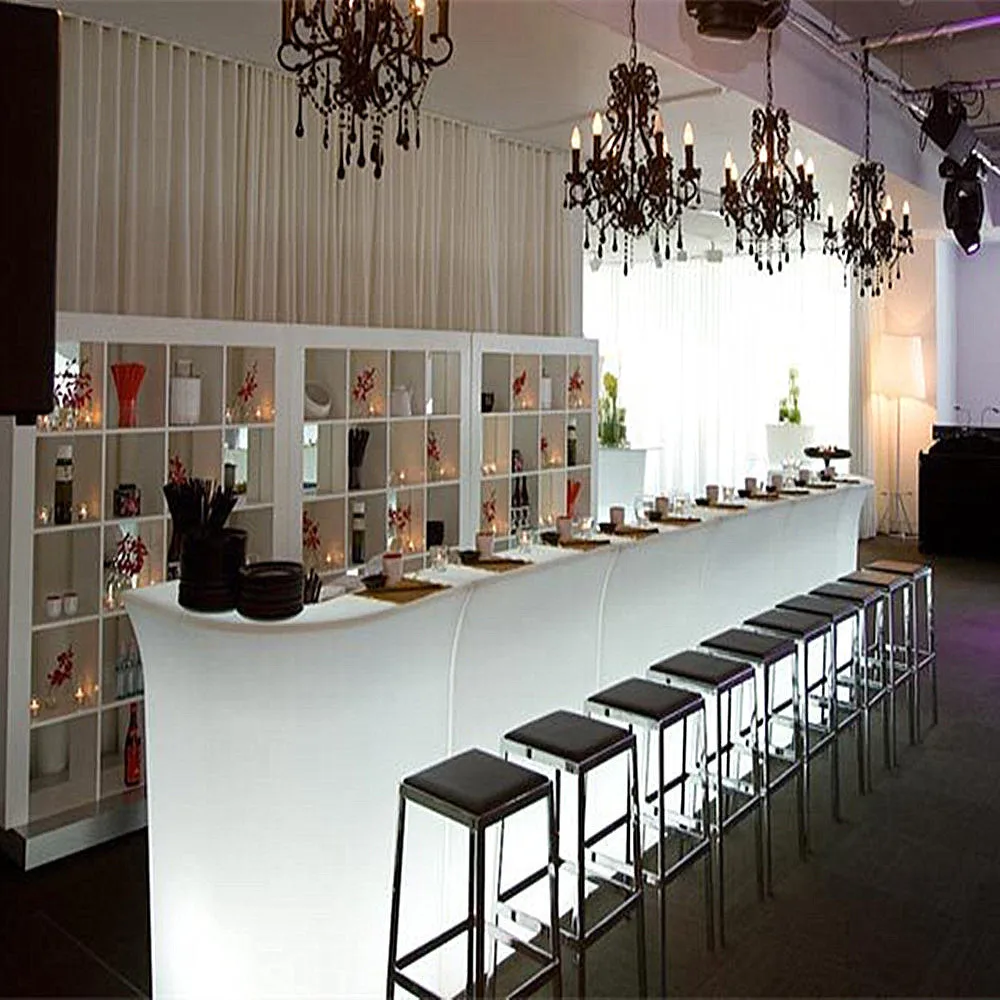Mesa de cóctel con luz LED, mesa de Bar de plástico, boda, Ktv, suministros de discoteca, juego de mesa de bar, muebles para el hogar