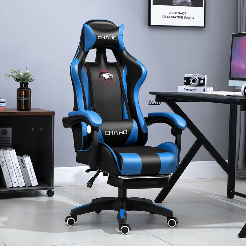 A Hot sale Ready to Ship Custom Gamer Computer Adjustable Silla Racing Lumbar Support Gaming Chair with Footrest and Massage