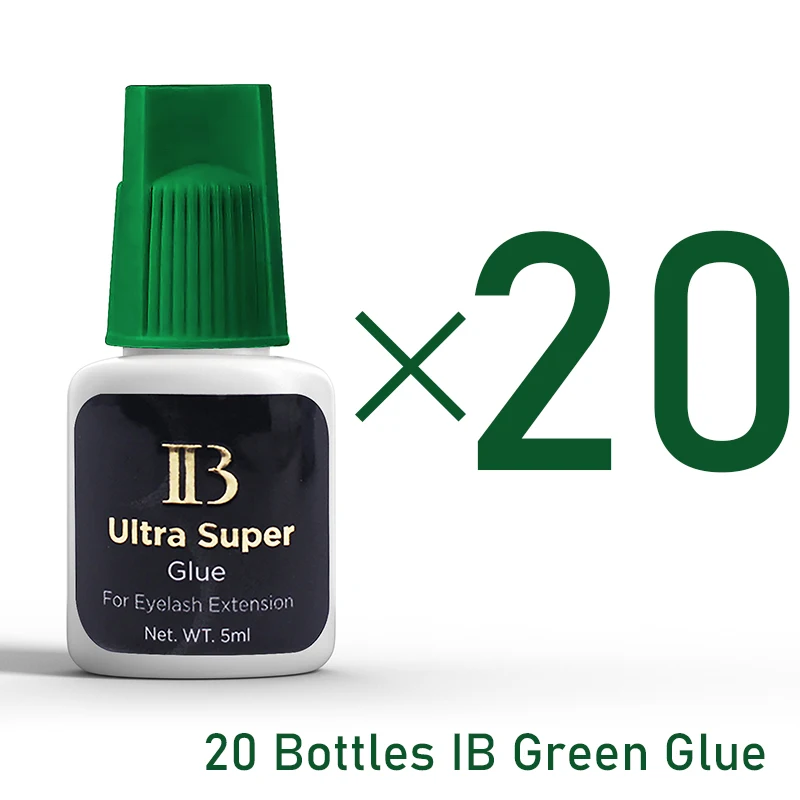 

20 Bottles IBeauty Ultra Super For Eyelash Extension Glue Green Cap Waterproof Lash Adhesive Makeup Tool Fastest Eyes Open Korea