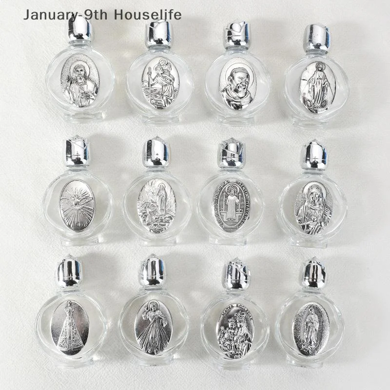 Empty Holy Water Jesus Bottle Religious Bottle Christian Baptism Supplies Refillable Portable Cosmetic Packaging Empty Bottle