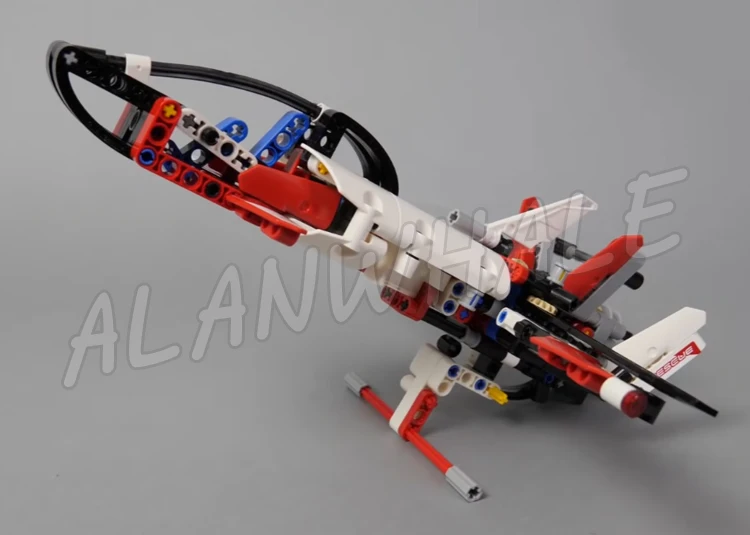 325 قطعة 2in1 طائرة هليكوبتر إنقاذ فنية دوارات دوارة نقالة مفهوم الطائرة 11297 لعبة مكعبات البناء متوافقة مع الموديل