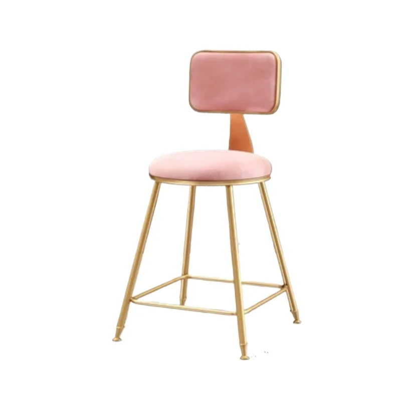 

*European Modern Metal Bar Stool Luxury Gold Kitchen Portable Bar Stools Nordic Style Living Room Cadeira Hotel Furniture