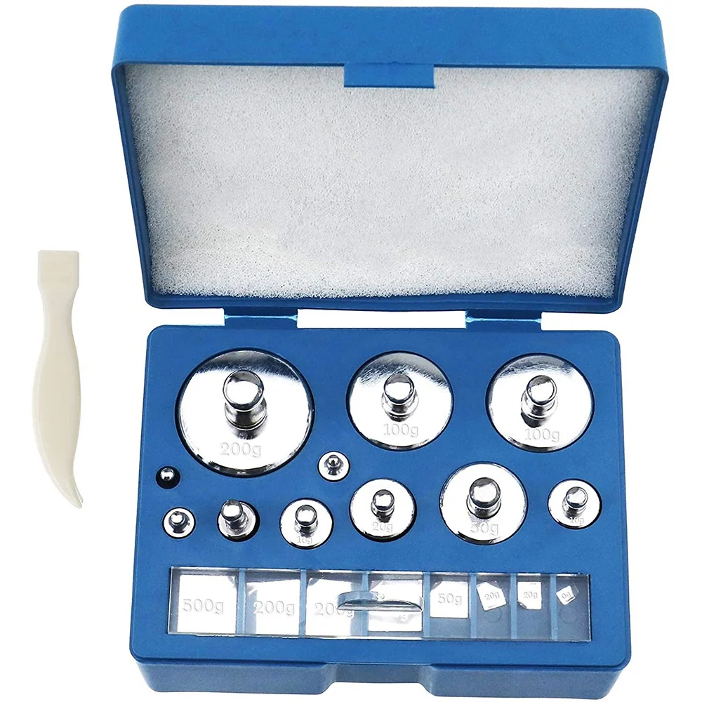 

19Pcs Calibration Gram Weight Tools Calibration Weight With 1 Pcs Tweezer 10Mg to 200G Balance Weighting Tools