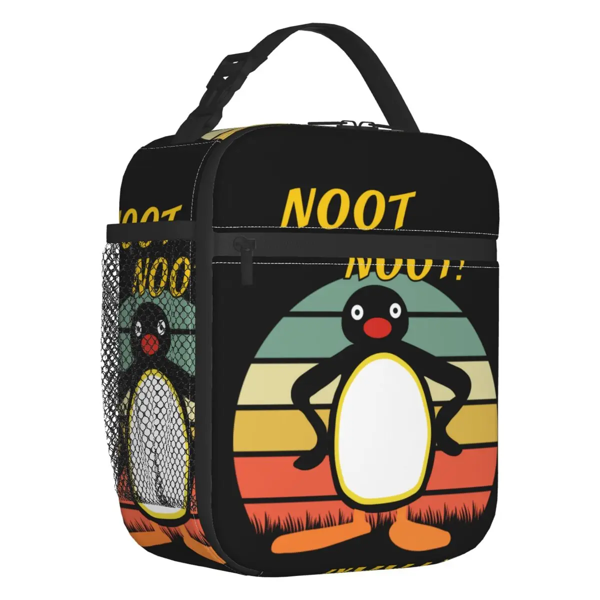 

Cartoon Pingu Noot Noot Insulated Lunch Bag for Women Resuable Ulzzang Thermal Cooler Lunch Box Beach Camping Travel