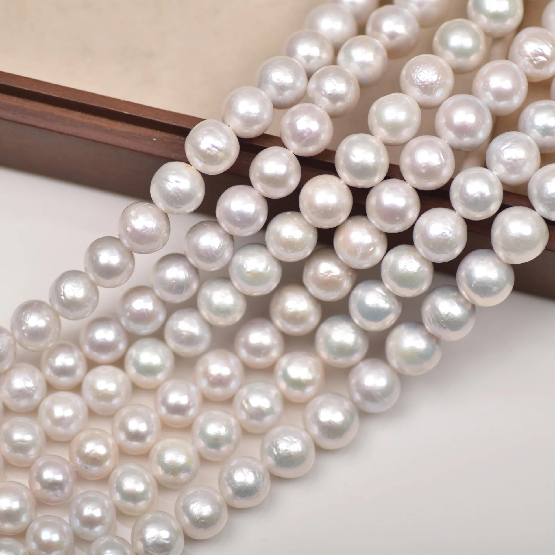 

10-11mm Natural Freshwater Baroque Edison Round Pearls Pearl For DIY