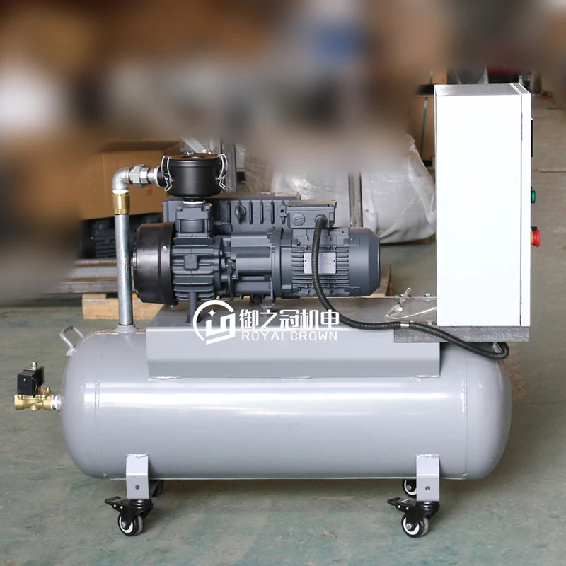 Puyon Customized Oil Lubricated Rotary Vane Vacuum System Vacuum Pump Unit for Vacuum  Plastic Process