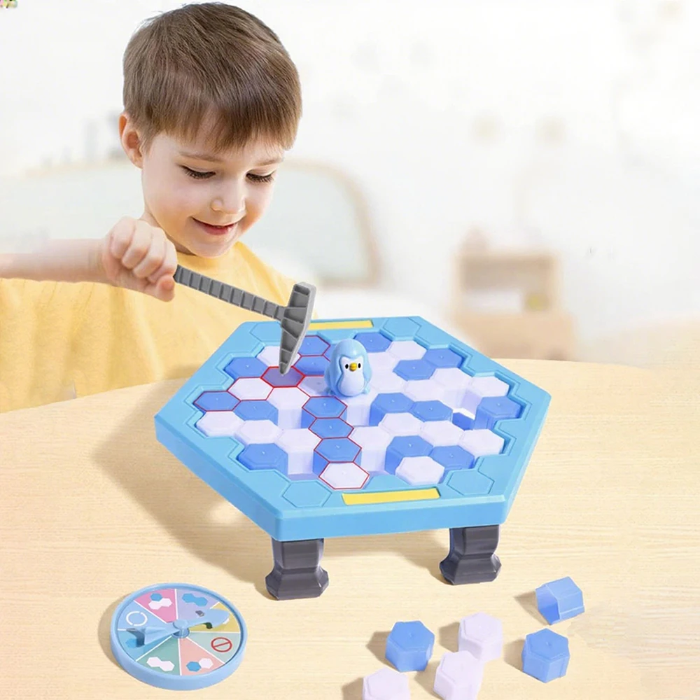 

Ice Cube Knocking Toy Save Penguin Ice-breaking Table Game Children And Adults Intellectual Thinking Training Concentration