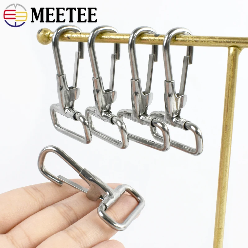 

5-20Pcs Stainless Steel Bag Strap Buckles Metal Keychain Carabiner Pet Collar Swivel Lobster Clasp Spring Hook DIY Accessories