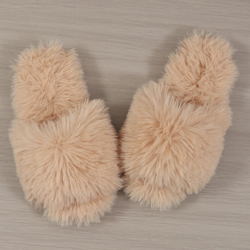 

Autumn Winter Plush Slippers Women Fashion Cotton Slippers Flat Bottom Warm Indoor Non-slip Home Shoes Female New Year Gift