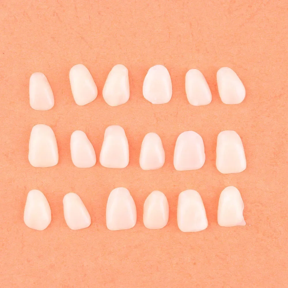 วีเนียร์ฟันปลอม 70 ชิ้น บางเฉียบ ทำจากเรซิ่นไวท์เทนนิ่ง สำหรับฟันหน้าบน ครอบฟันชั่วคราว วัสดุทำฟันพอร์ซเลน สำหรับการดูแลช่องปาก