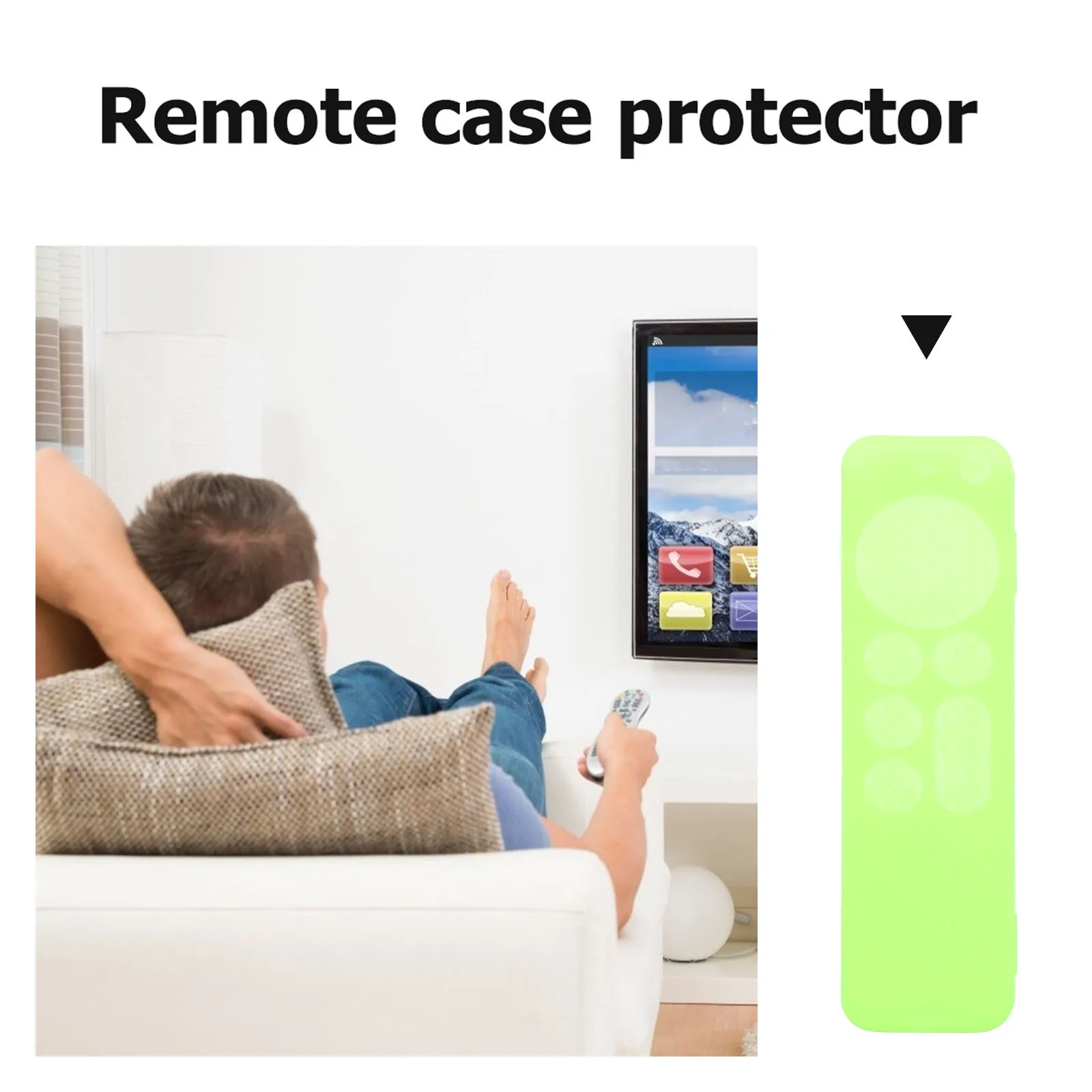 

Silicone Remote Control Protective Case Slim Lightweight Soft Sleeve for Remote Cover Shockproof Anti-Scratch Luminous