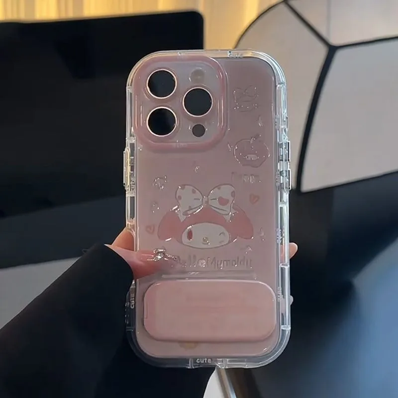 

My Melody Anime Kawaii Sanrio Ins Fashion iPhone16 Mobile Phone Case Cute Apple 15Pro Phone Case Lovely Gifts for Kids
