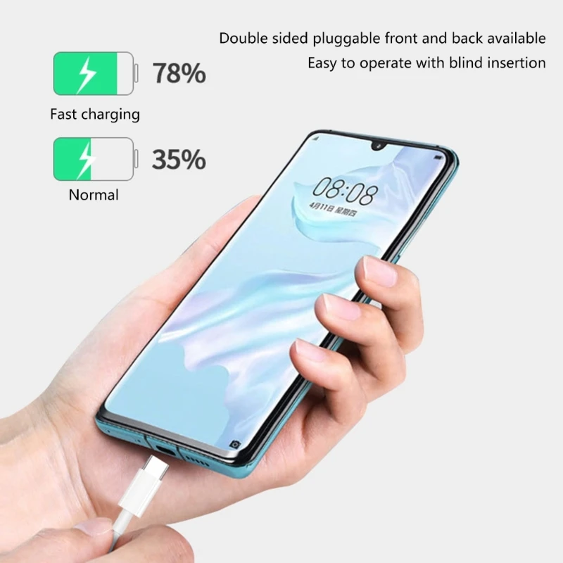 Câble court K1AA Type C, rapide 60W USB C vers USB C, ligne données 480Mbps