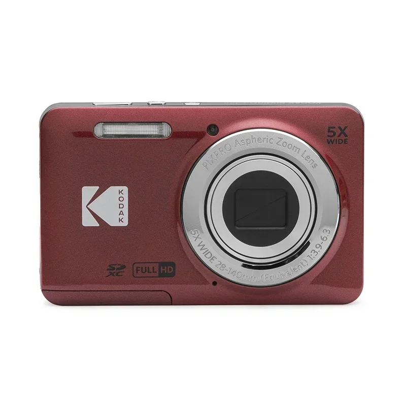 2025 PIXPRO FZ55-RD 16MP Digital Camera 5X Optical Zoom 28mm Wide Angle 1080P Full HD Video 2.7