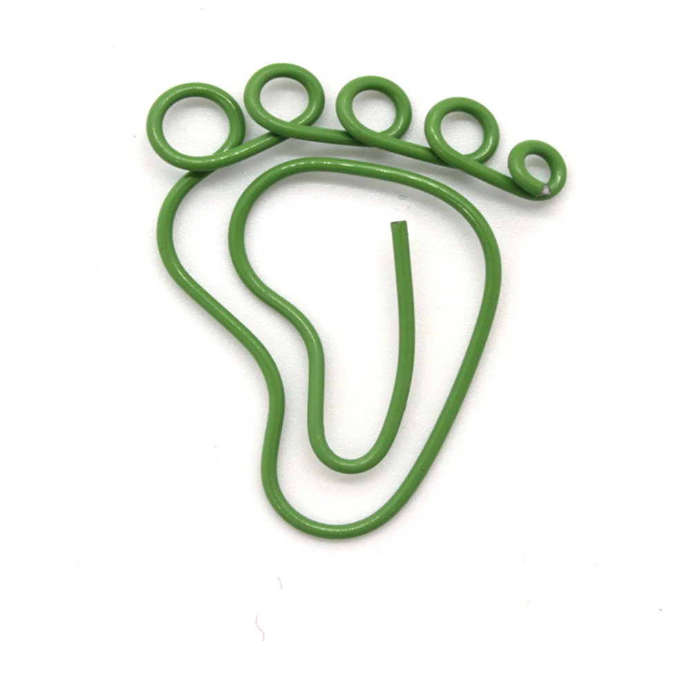 

24pcs Feet Shaped Paper Clips Office Supplies School Stationery Party Gifts Note Holders Photo Albums Decorative Accessories